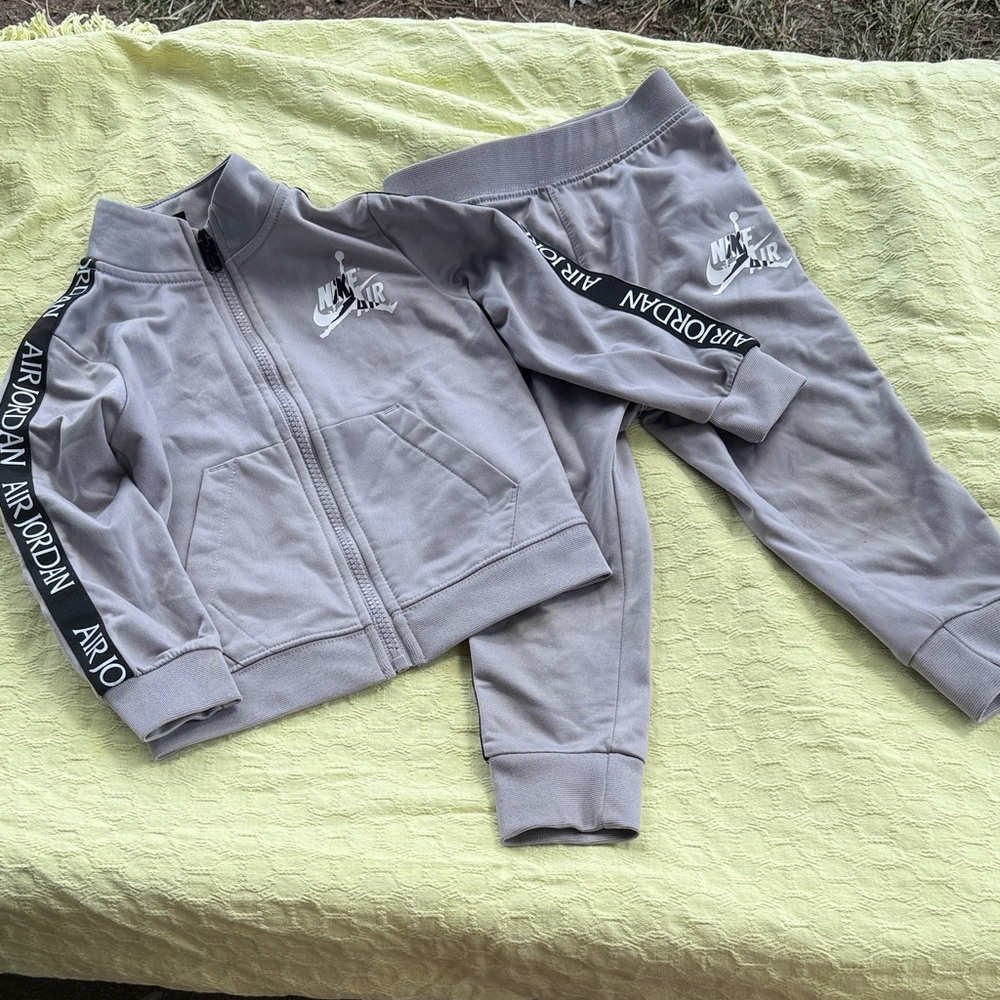Jordan Kids Gray Sweatpants & Jacket Set